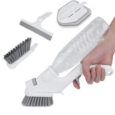 China Viable Bathroom Kitchen Hall Car 4 in 1 Multifunctional Detachable Cleaning Brush for Tile Glass Cleaning for sale