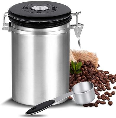 China Sustainable Stainless Steel Coffee Bean Vacuum Food Storage Container Coffee Tools for sale