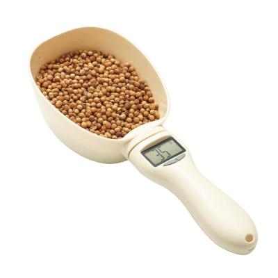 China LCD Display Hand Measuring Cat Food Scooper Digital Measuring Cup Pet Food Scale Detachable Spoon for sale