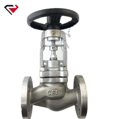 China Best Quality CF8 General High Pressure Bellows Globe Valve Stainless Steel Material DN25 for sale