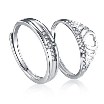 China Xinfly Romantic S925 Sterling Silver Rings Couple Jewelry Rings Lovers Rings for sale