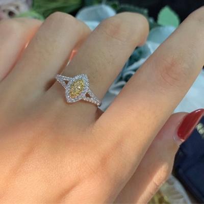 China CLASSIC 18K Pure Solid Gold Diamond Paved Ring Women Jewelry Natural Yellow from Xinfly for sale