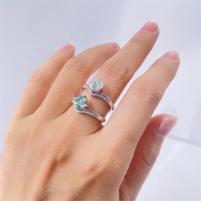 China CLASSIC Jewelry Set of Xinfly 1CT Moissanite Diamond Wedding Ring Gift S925 Sterling Silver Women Ring Fashion for sale