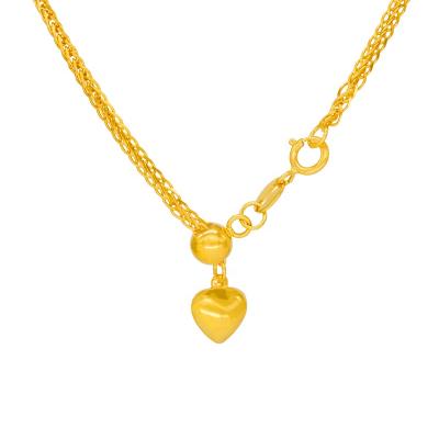 China Xinfly Fashionable Heart Chopin Necklace 18k Pure Gold AU750 Jewelry Pendant Chains Women for sale