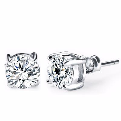 China Xinfly Moissanite Luxury Cute Simple S925 Sterling Silver Earrings Fashion Jewelry Stud Earrings Set Carat 0.1CT 0.3CT 0.5CT for sale