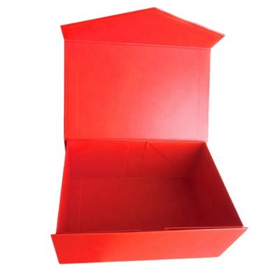 China Recycled Materials Cheap Wholesale Custom Handmade Paper Book Style Magnetic Folding Gift Packaging Box for sale