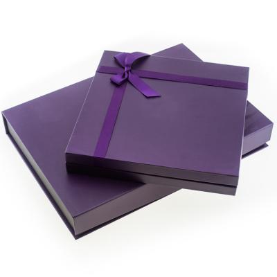 China Garment Packing Full Printed Mailer Custom Box Purple Color Customize LOGO Paper Mailer Shipping Box for sale