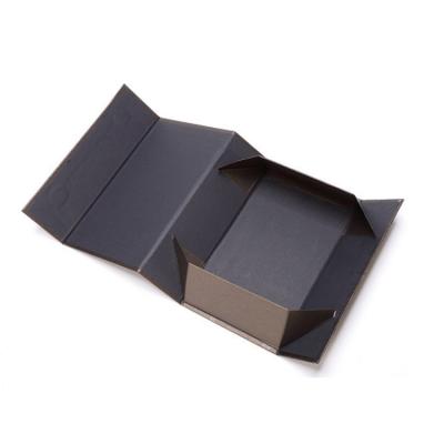 China Jewelry Packing Matt Lamination Paper Luxury Foldable Black Box Packaging Trendy Jewelry for sale