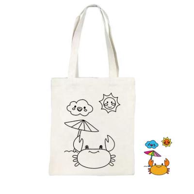 China Customized Cotton Recyclable Logo Handmade Cotton Bag Organic Tote Bag Canvas for sale