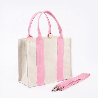 China Wholesale Recyclable Stain Thickened Mini Canvas Shoulder All-cotton Lady Canvas Bag for sale