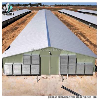 China Industrial Prefab Broiler Poultry Farm Shed Automated Poultry House for sale