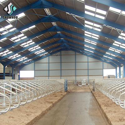 China Steel Fabricated Prefab House Cow Farm Building House With Steel Structure for sale