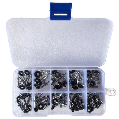 China Iron Gulang 50pcs/box Mixed Size Sea Fishing Rod Guide Rings Guides Tip Set Sea Fishing Rods Diy Eye Rings for sale