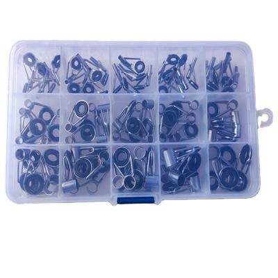 China Metal GuLang 75pcs/box Fishing Rod Guides Set Lightweight Ceramic Rings High Gloss Fishing Rod Guides Ring for sale