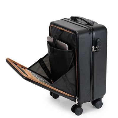 China ABS Water Resistant Designer Hard ABS Large Capacity 360 Wheels Luggage Travel Rolling Case for sale