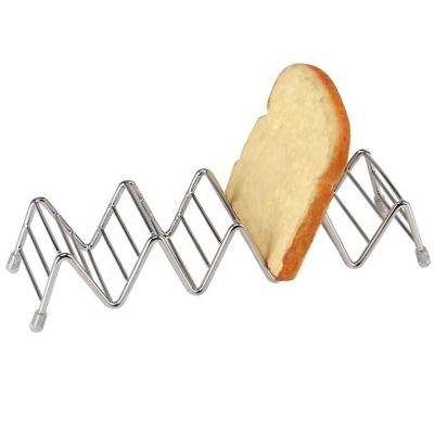 China Sustainable Stainless Steel Taco Holder Fried Food Stand Holder Taco Tray for sale