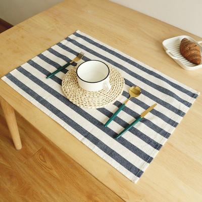 China Viable Manufacturer China Factory Supply Cheap Family Daily Use Meal Kitchen Tea Towel Striped Canvas for sale