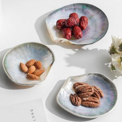 China Viable creative shell household tableware small fan-shaped dessert sushi dish snack dish nut dish dipping dish for sale