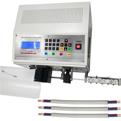 China HS-BX05 Flat Stripping Multi Core Sheathed 2x0.5mm2 And 2x0.75mm2 Cable Cut And Strip With Fully Automatic Wire Stripping Machine for sale