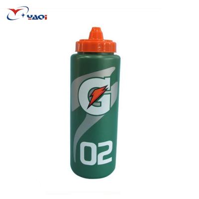 China 1 Liter Sustainable Sports Plastic Water Bottle With Transparent Waterline for sale