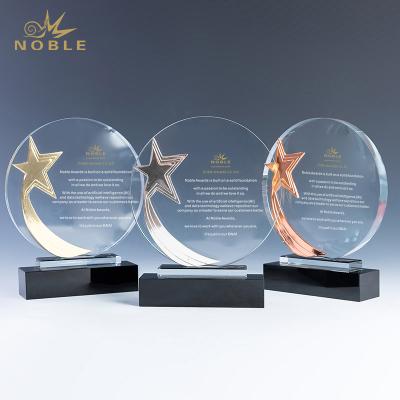 China Europe Noble Awards Custom Made Metal Honor Teamwork Star Trophy Awards for sale