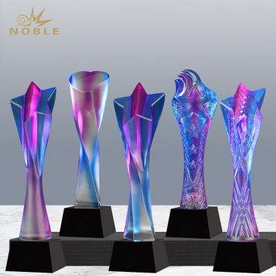 China Europe noble Crystal Star Trophy Color Star trophy competition events trophy stock trophy new for sale