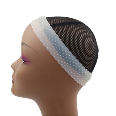 China Transparent silica gel silicone non slip wig grip head band for women relieve elastic wig grip headband for judging frontal wigs for sale