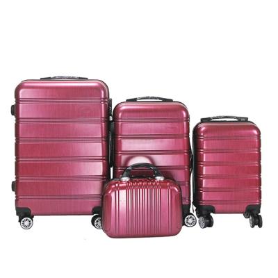 China Best Fashion Style ABS Practical Unisex Baggage Suitcase Trolley 4 Pieces Sets for sale