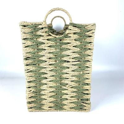 China Decorate Chinese 100%handmade factory decorate handmade woven paper twine fruit storage baskets for sale