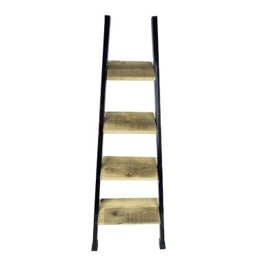 China Decorate 100%Handmade Safety Pine Strong Iron 100% Handmade Wooden Decorative Step Stools Ladders for sale