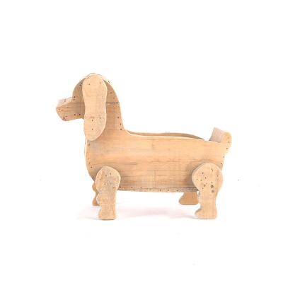 China Decorate Luxury Carving Ornament Decoration Factory Wooden Stand Dog 100%handmade China manufacture for sale