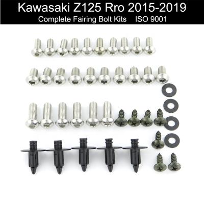 China Aftermarket Raptorace Fit For Kawasaki Z125 SUS304 Aftermarket Fairing Cover Bolt Kit Mounting Fastener Bodywork Screw Clip Gasket Nut Pro 15-19 for sale