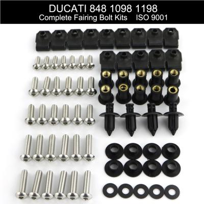 China Aftermarket Raptorace Fit For Ducati 848 1098 1198 Aftermarket Fairing Cover Bolt Kit Mounting Fastener Bodywork Screw Clip Gasket Nuts SUS304 for sale