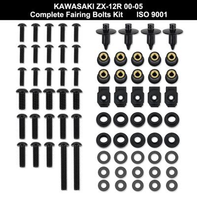 China Aftermarket Raptorace Fit For Kawasaki ZX-12R Aftermarket SUS304 Fairing Cover Bolt Kit Mounting Fastener Bodywork Screw Clip Gasket Nut 2000-2005 for sale