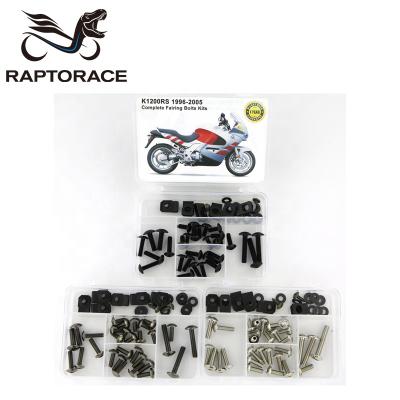 China Aftermarket Raptorace Fit For 1996-2005 BMW K1200RS Aftermarket 10.9 Fairing Cover Bolt Kit Mounting Fastener Bodywork Screw Steel Clip Gasket Nut for sale