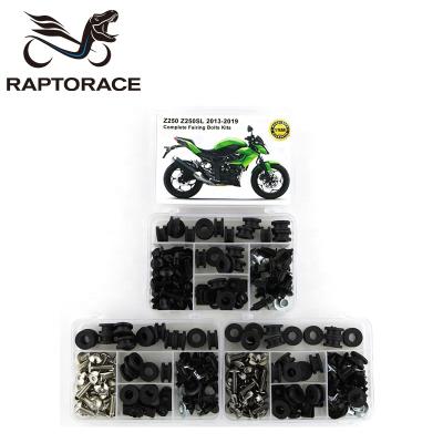 China Aftermarket Raptorace Fit For Kawasaki Z250 Z250SL Aftermarket 10.9 Fairing Cover Bolt Kit Mounting Fastener Bodywork Screw Steel Clip 2013-19 for sale