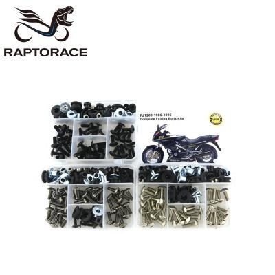 China Aftermarket Raptorace Fit For Yamaha FJ1200 86-96 Aftermarket 10.9 Fairing Cover Bolt Kit Mounting Fastener Bodywork Screw Steel Clip Gasket Nut for sale