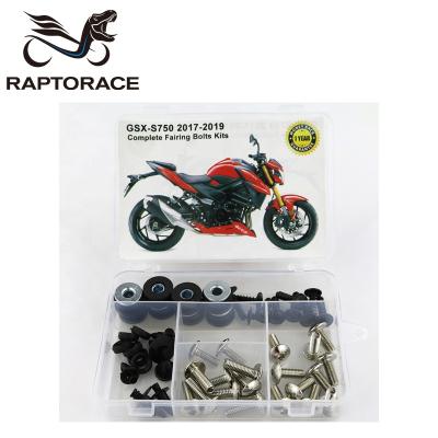 China Aftermarket Raptorace Fit For Suzuki GSX-S750 Aftermarket 10.9 Fairing Cover Bolt Kit Mounting Fastener Bodywork Screw Steel Clip 2017-2019 for sale