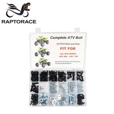 China Aftermarket Raptorace fit for KAWASAKI KFX50 KFX80 KXF90 KFX250 KFX400 KFX450 aftermarket 10.9 steel bolt tie screw clip gasket nut for sale