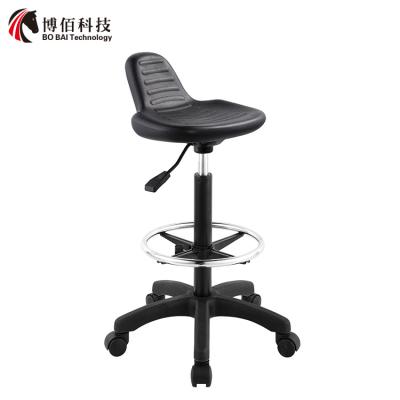 China PU Ergonomic ESD Anti Static Chair/Stool with Nylon Base and Footring for sale