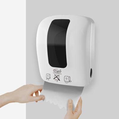 China Autocut Modern Wall Mounted Automatic Hand Sensor Bathroom Towel Roll Tissue Holder Jumbo Paper Towel Dispenser for sale