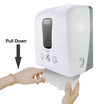 China Modern Wall Mounted Plastic Paper Towel Dispenser Auto Cut Paper Towel Dispenser for sale