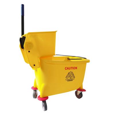 China Fengjie Viable Cleaning 20L Broom Wringer Floor Mop Bucket Tools Wringer Cleaning Trolley for sale