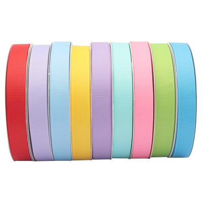 China Viable Wholesale High Quality Polyester Fabric Petersham Ribbons 16mm 25mm 38mm Grosgrain Ribbon For Accessories Bows for sale