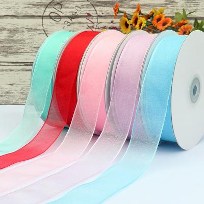 China Wholesale Viable Color Sheer Nylon 75mm Organza Ribbon 6mm 9mm 13mm 16mm 19mm 22mm 25mm 32mm 38mm 50mm 63mm for sale