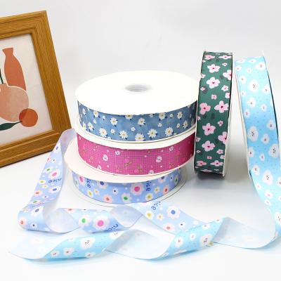 China Custom Printed Iridescent Printed Logo Satin Ribbon Garment Accessories Strap Decorative Webbing Supplier Factory Direct Customization for sale