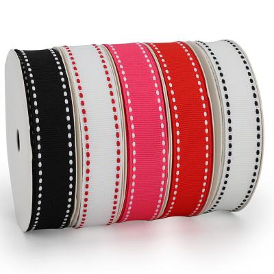 China OEM/ODM Viable High Quality Colorful 38mm Double Edge 25mm Grosgrain Dot Ribbon DIY Bowknot DIY Ribbons Enough Wholesale for sale