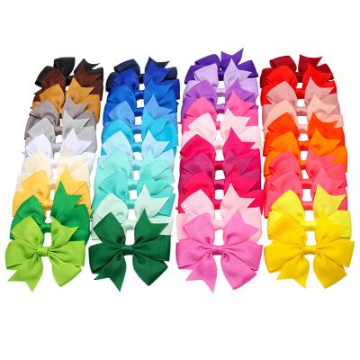 China Fashion Kids Boutique Large Fashion Ribbon Bows Hair Decoration Ribbons Custom Handmade Popular Cute Design Accessories For Girls for sale