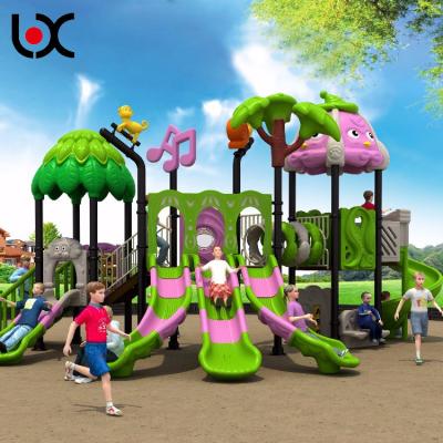 China Plastic Slide Fun Preschool Kids Swing And Slide Set Outdoor Playground Equipment for sale