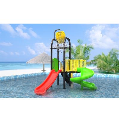 China Kids Water Play Water Slide Plastic Pool Pour Bucket Water Park Playground for sale